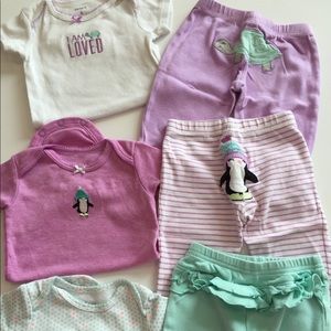 SOLD 3 onesies with pants